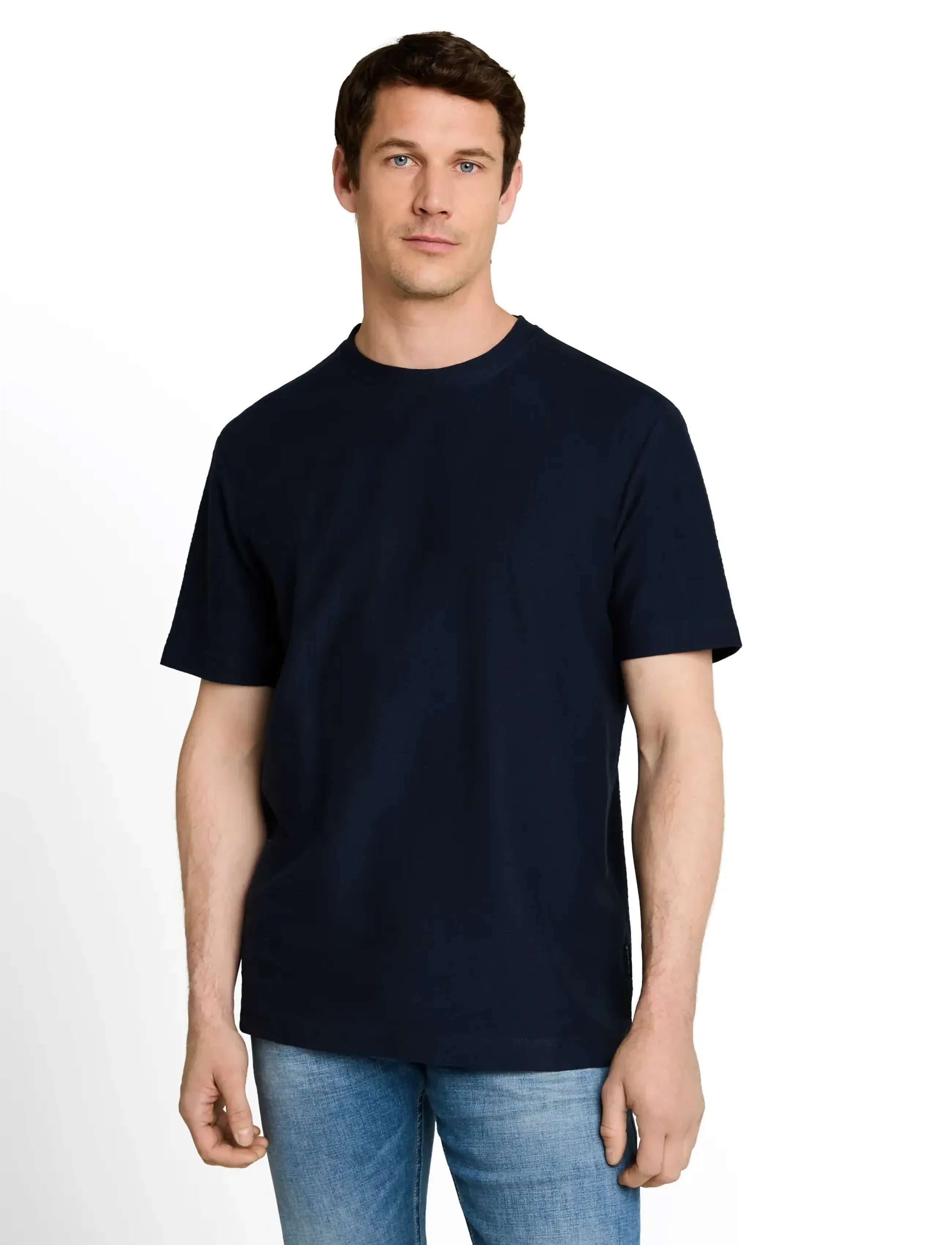 Tom Tailor - structured  t-shirt - laveste priser - sky captain blue - 4