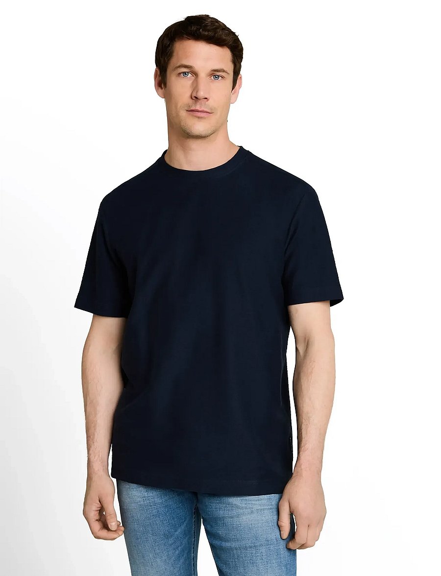 Tom Tailor - structured t-shirt - lühikeste varrukatega t-särgid - sky captain blue - 4