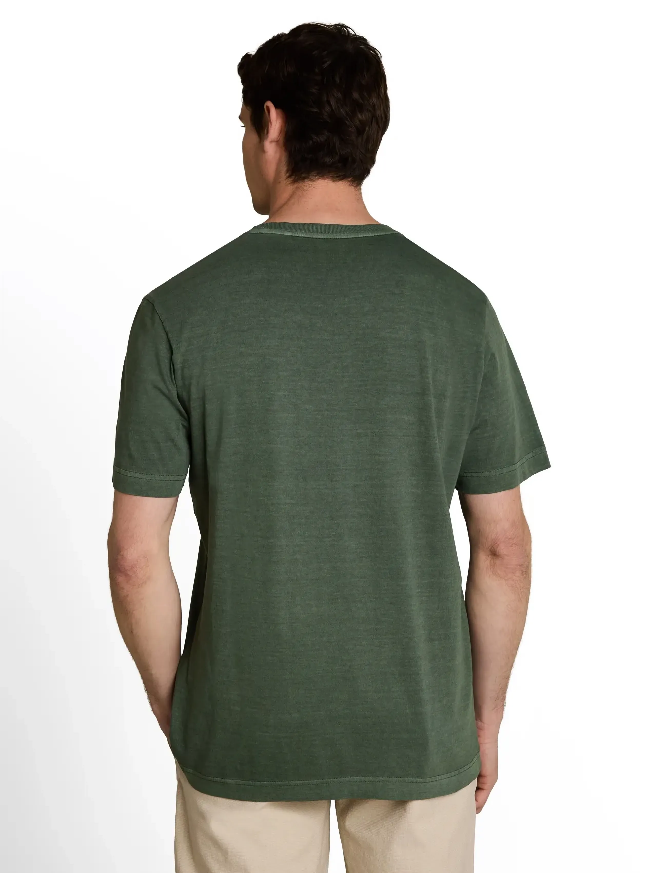 Tom Tailor - printed garment dye t-shirt - kurzärmelig - deep leaf green - 2