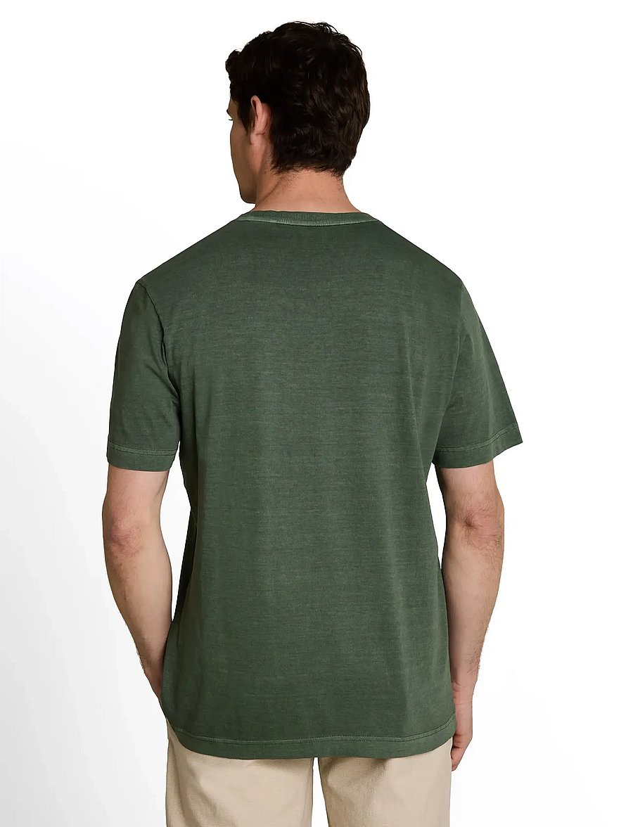 Tom Tailor - printed garment dye t-shirt - kurzärmelig - deep leaf green - 2