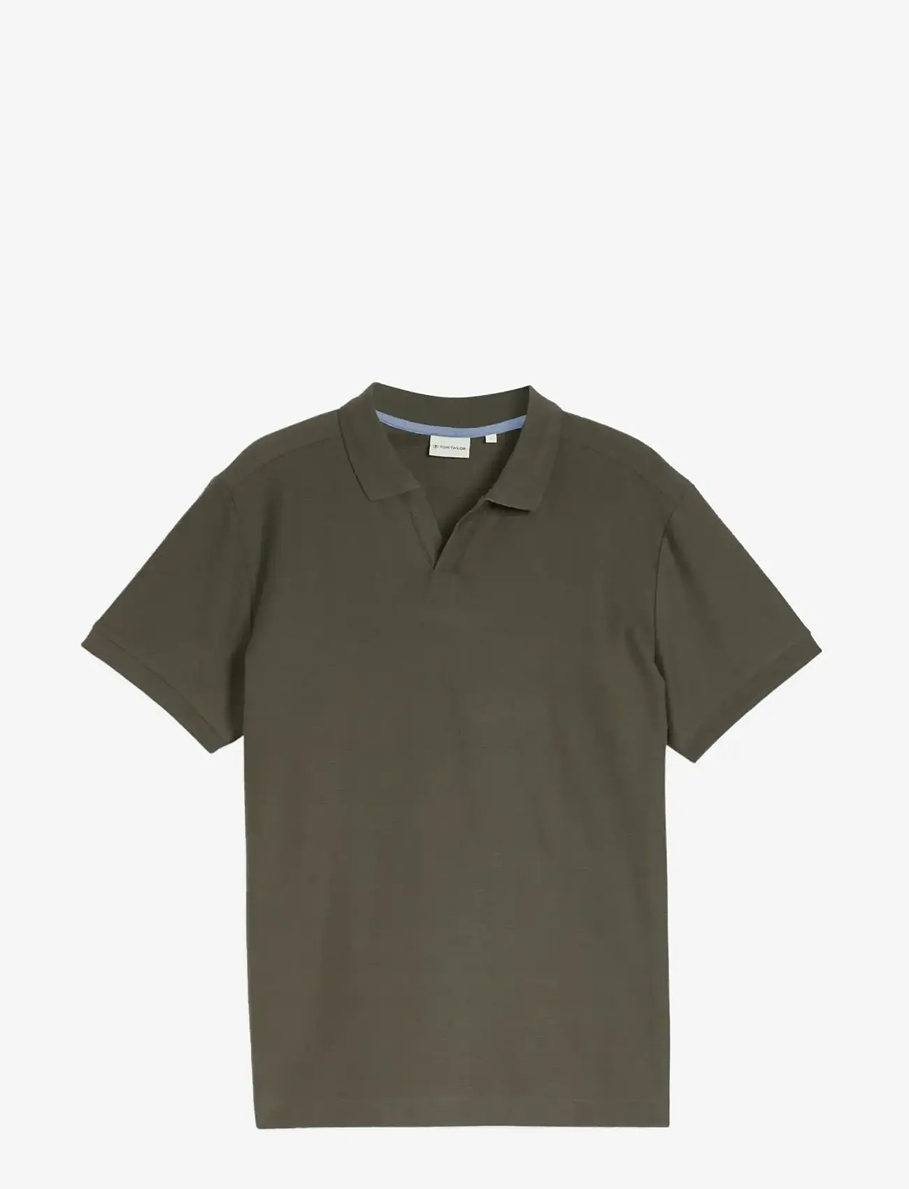 Tom Tailor - structured resort collar polo - kortärmade pikéer - deep leaf green - 1
