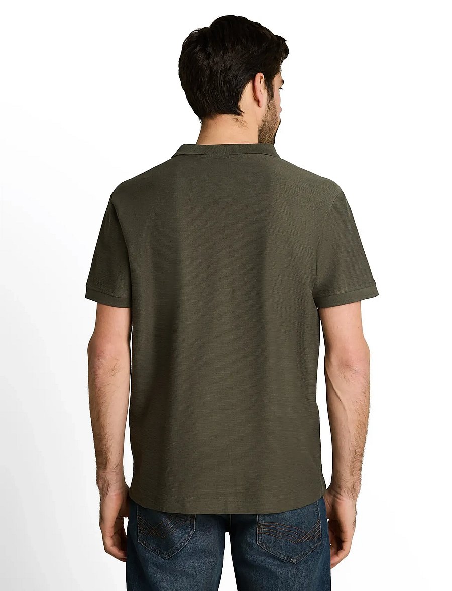 Tom Tailor - structured resort collar polo - short-sleeved polos - deep leaf green - 2