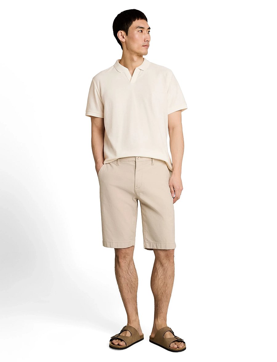 Tom Tailor - structured resort collar polo - kortærmede poloer - gardenia white - 0