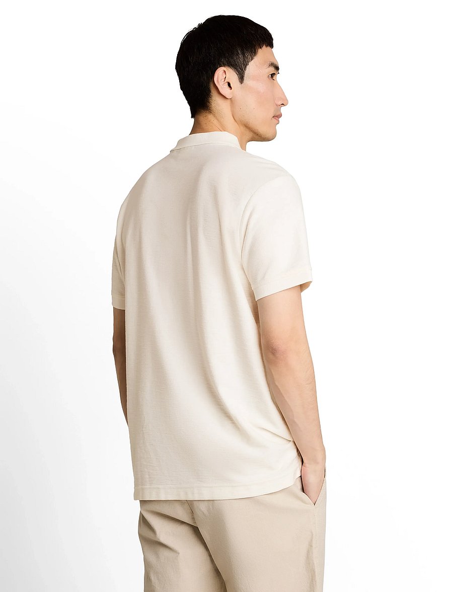 Tom Tailor - structured resort collar polo - kortærmede poloer - gardenia white - 2