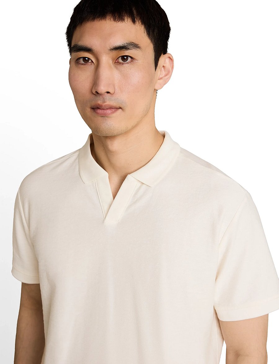 Tom Tailor - structured resort collar polo - kortærmede poloer - gardenia white - 3