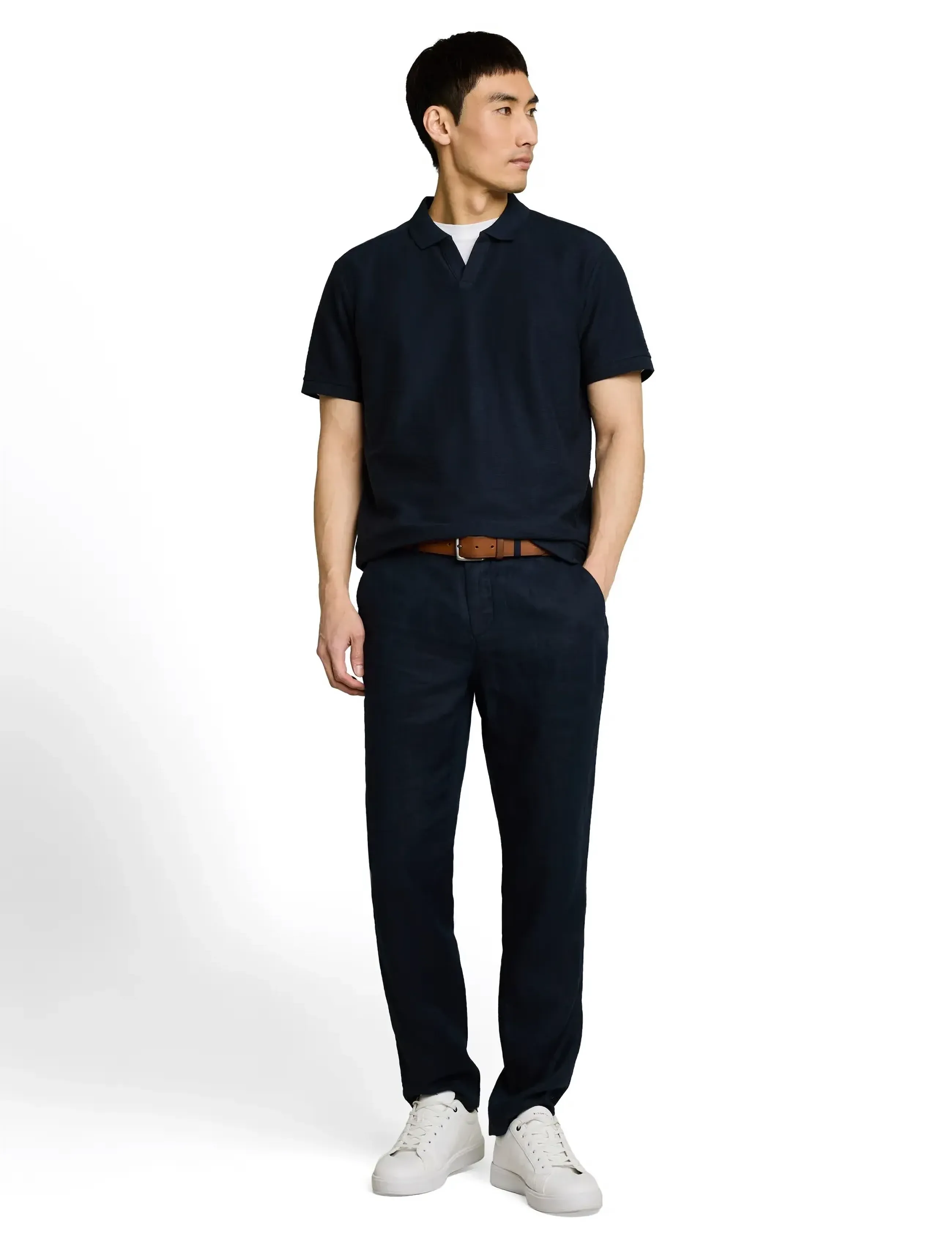 Tom Tailor structured resort collar polo - Poloer - SKY CAPTAIN BLUE / navy