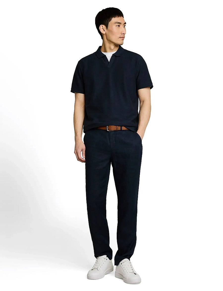 Tom Tailor - structured resort collar polo - short-sleeved polos - sky captain blue - 0