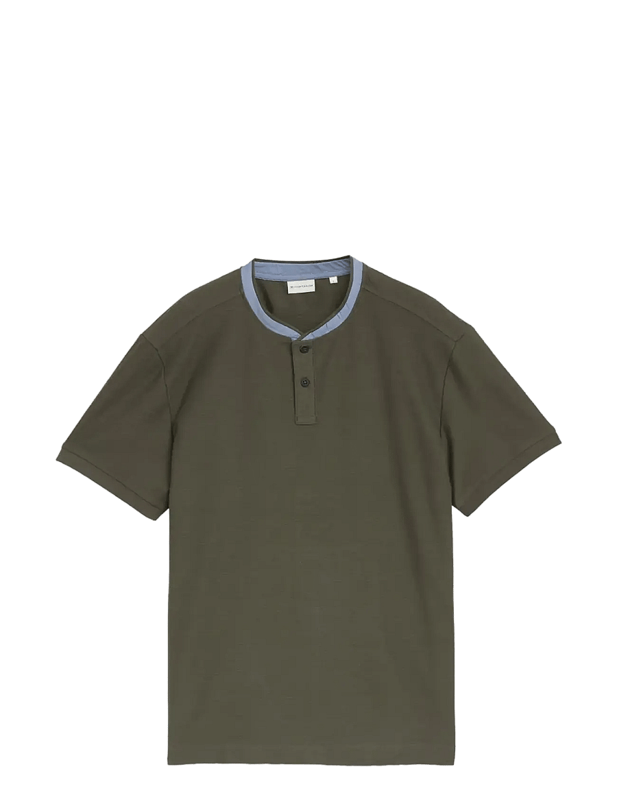 Tom Tailor - structured polo - kortærmede poloer - deep leaf green - 1