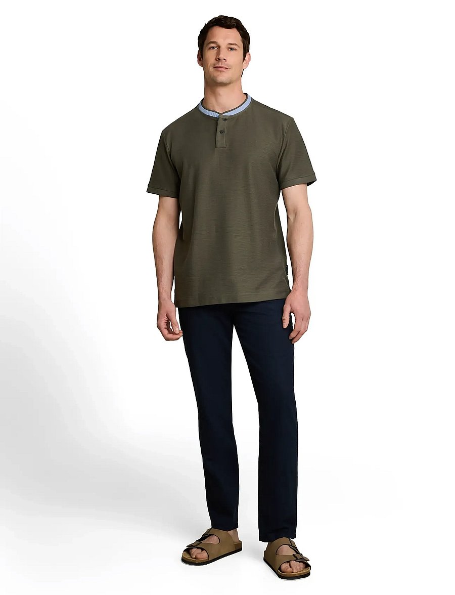 Tom Tailor - structured polo - kortærmede poloer - deep leaf green - 0