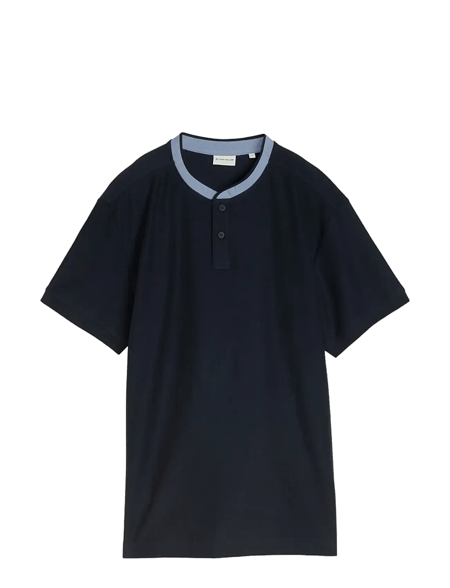 Tom Tailor - structured polo - kortärmade pikéer - sky captain blue - 1