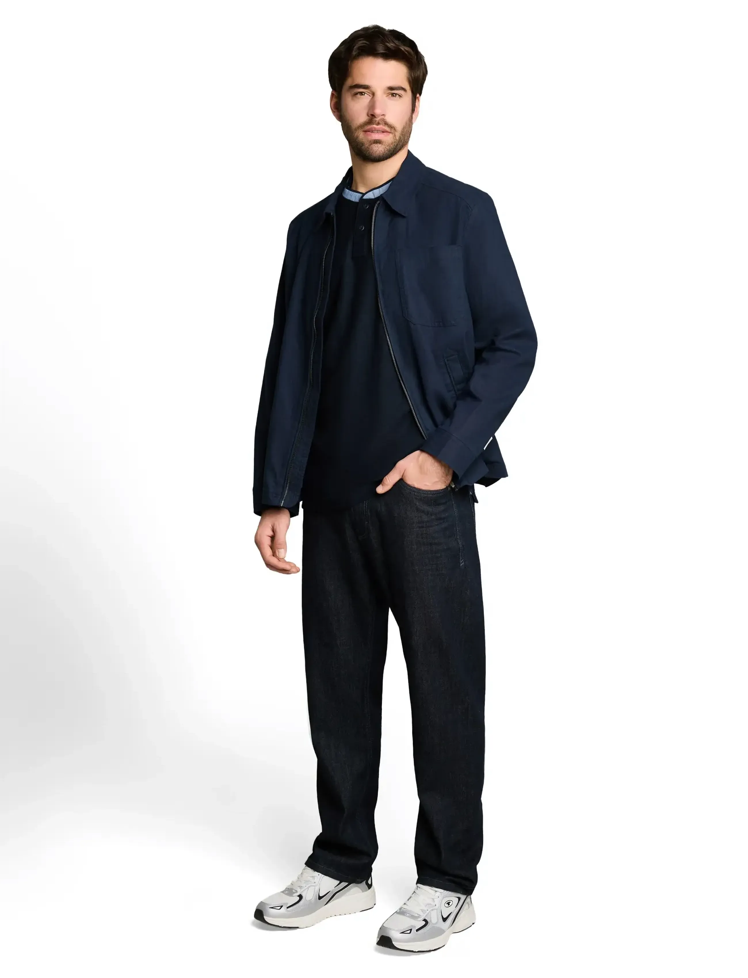 Tom Tailor Structured Polo, XXL, Navy, Poloer > Kortærmede, Herre