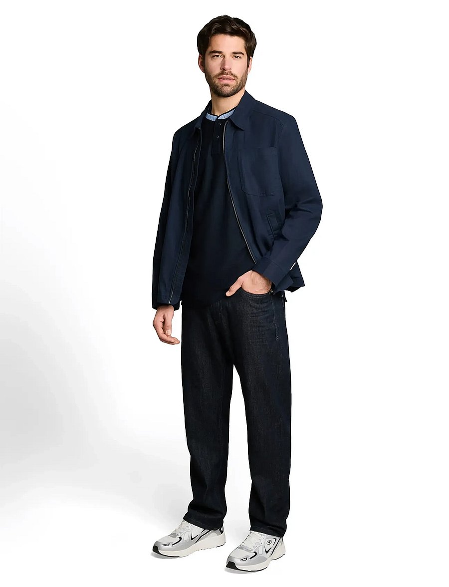 Tom Tailor - structured polo - kortärmade pikéer - sky captain blue - 0