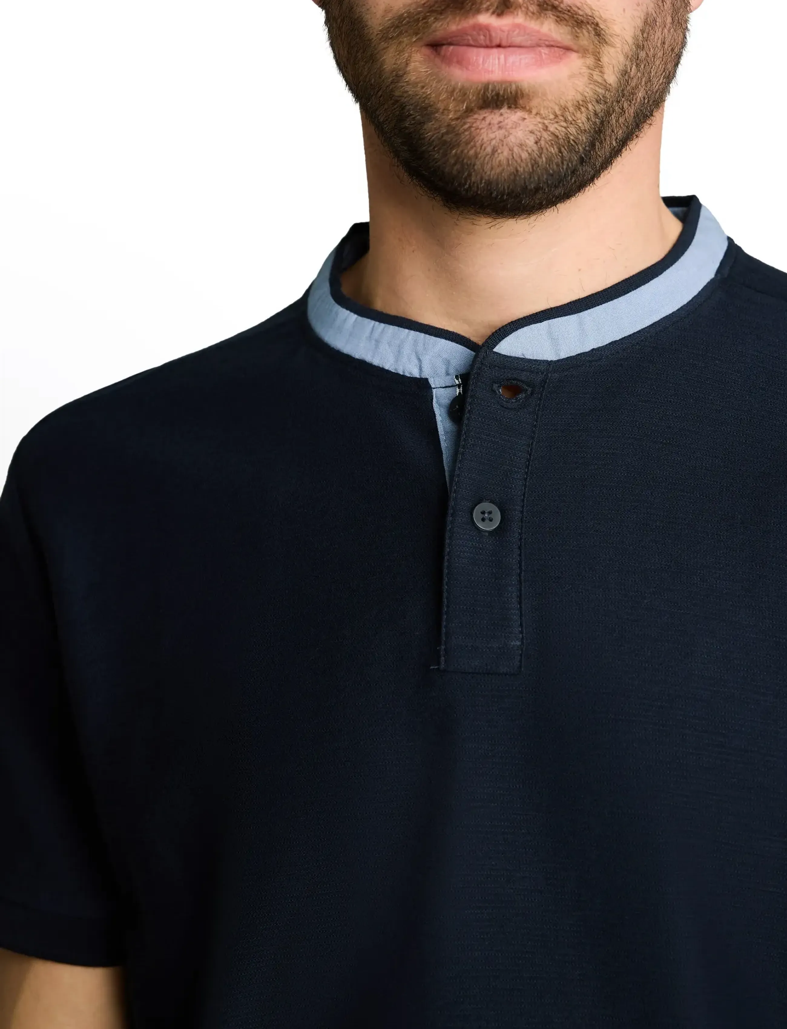 Tom Tailor - structured polo - laveste priser - sky captain blue - 4