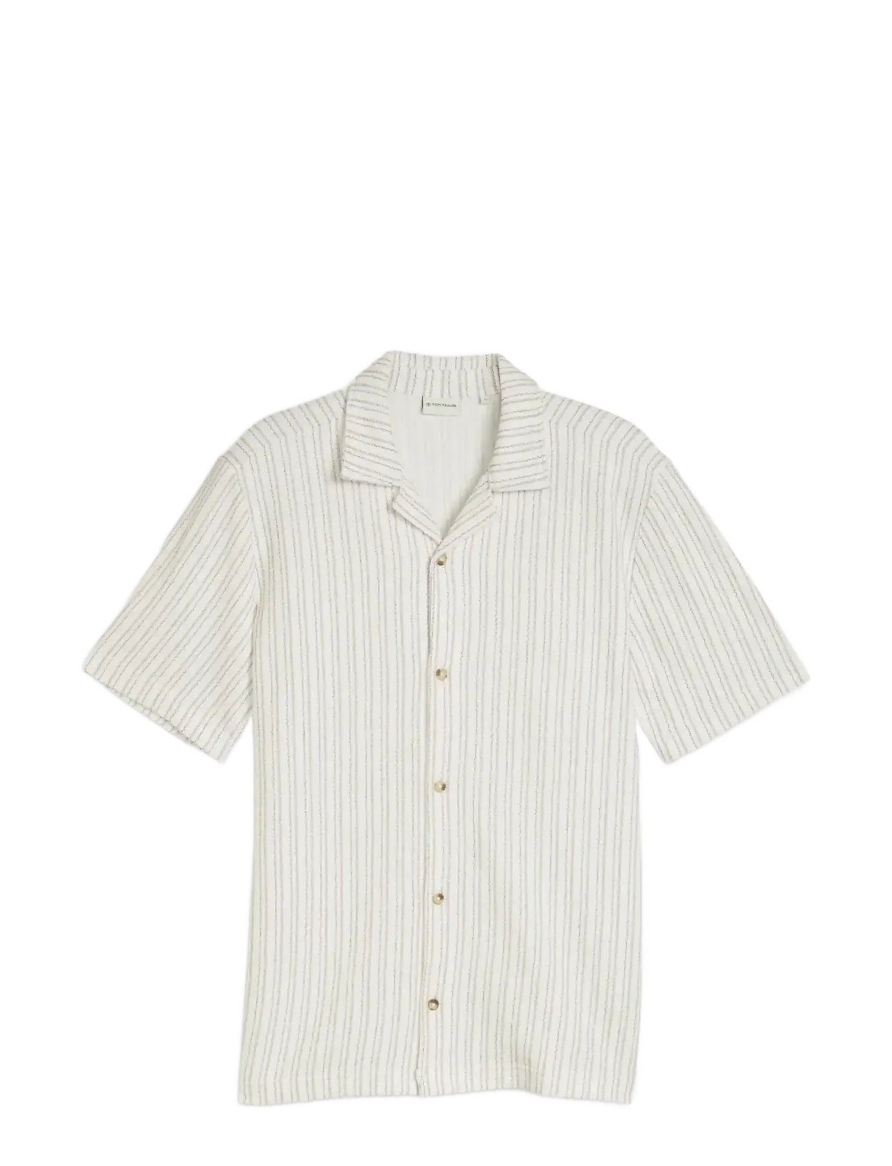 TOM TAILOR Gestreift Shirt Weiß - M - Herren