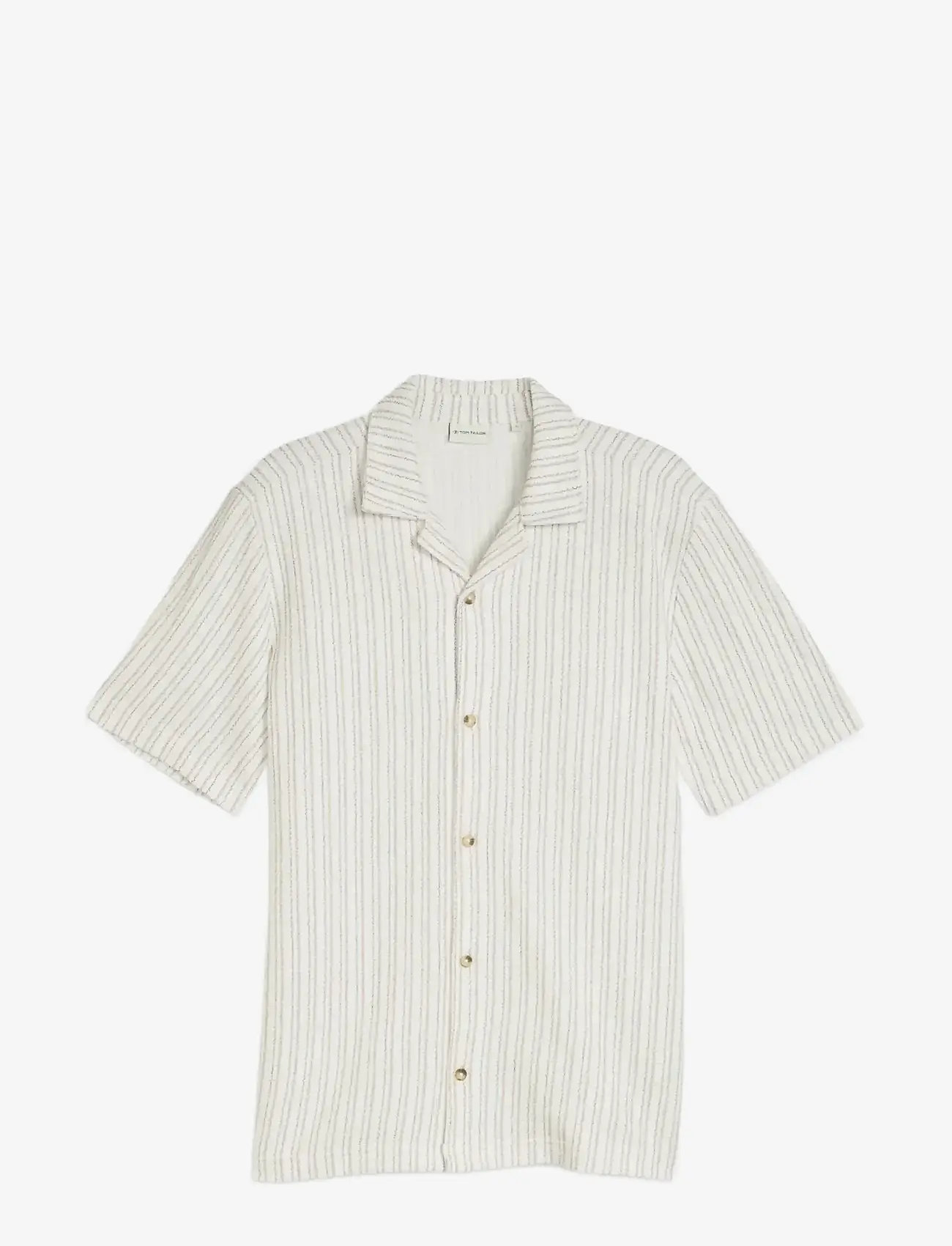 Tom Tailor - striped shirt - striped shirts - white structured stripe - 1