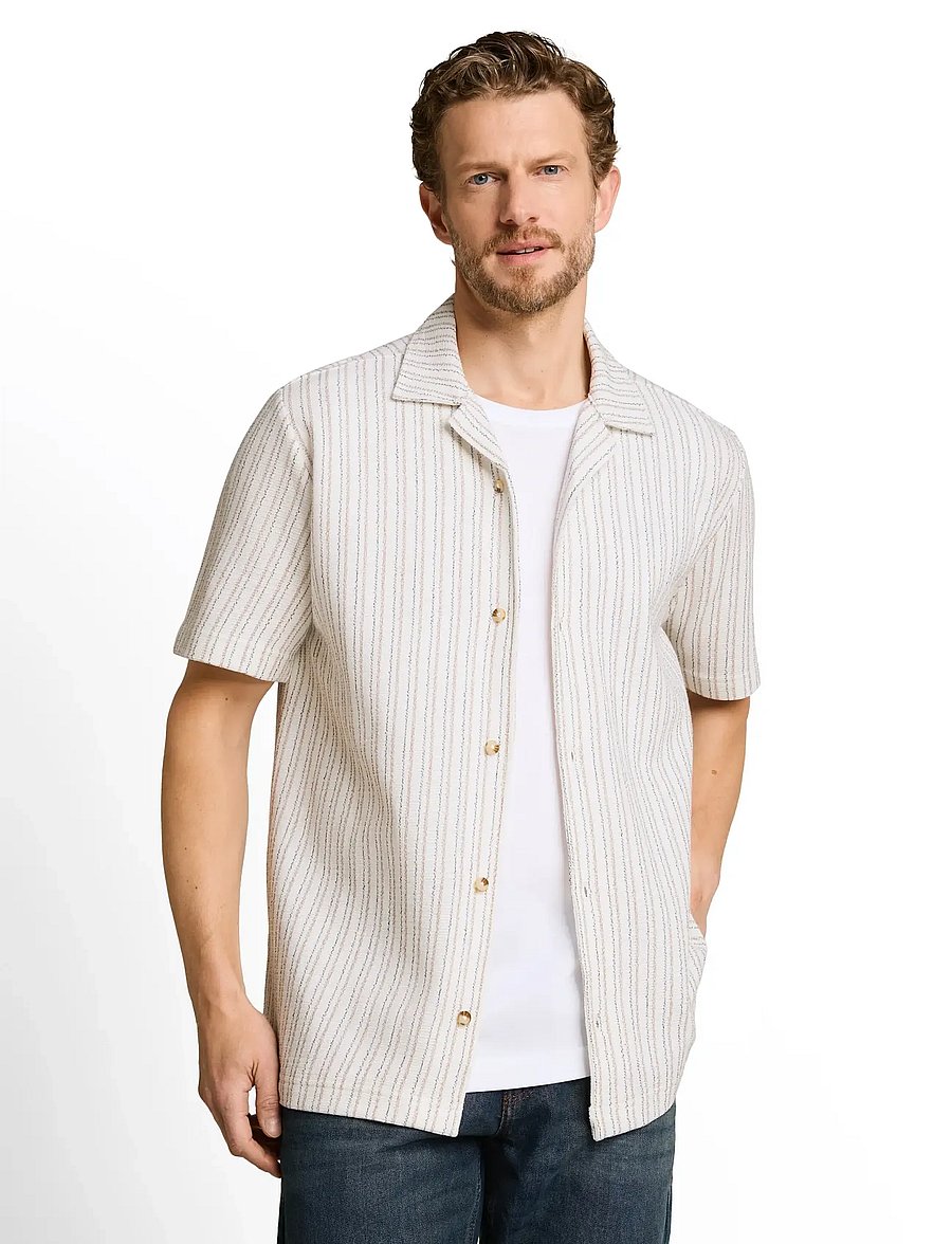 Tom Tailor - striped shirt - triibulised särgid - white structured stripe - 3