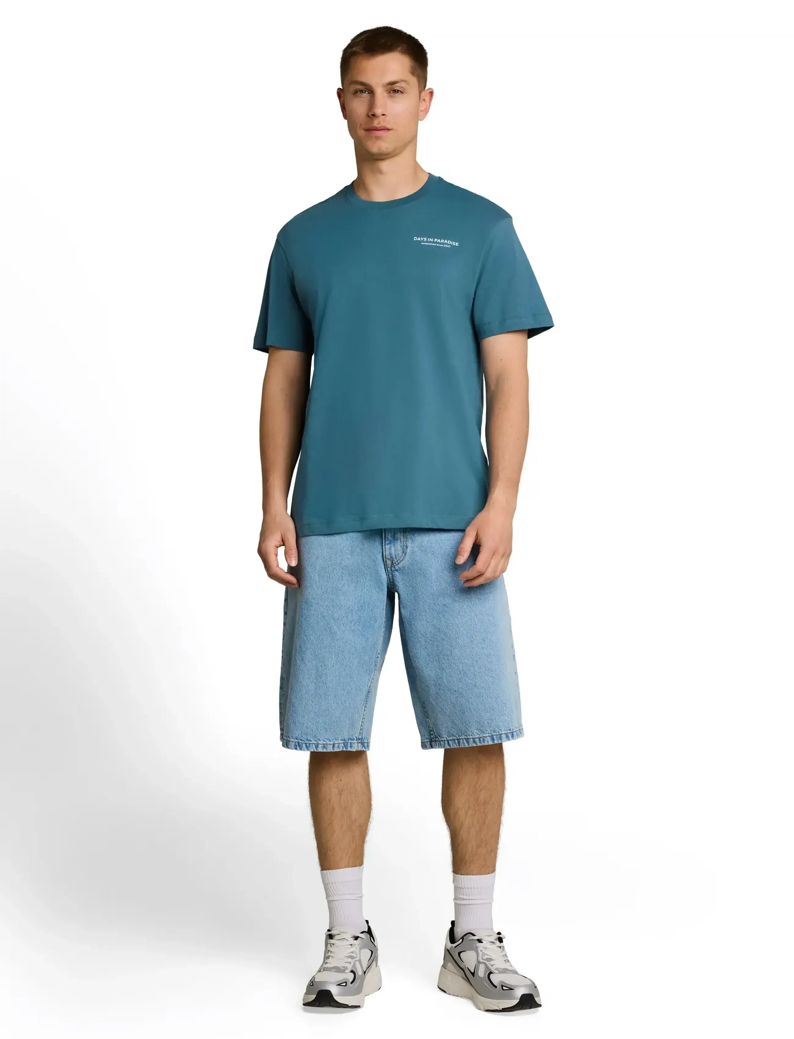 Tom Tailor Relaxed Photo Print T-Shirt, Mænd, Fotoprint T-shirt, Blå, Str: S