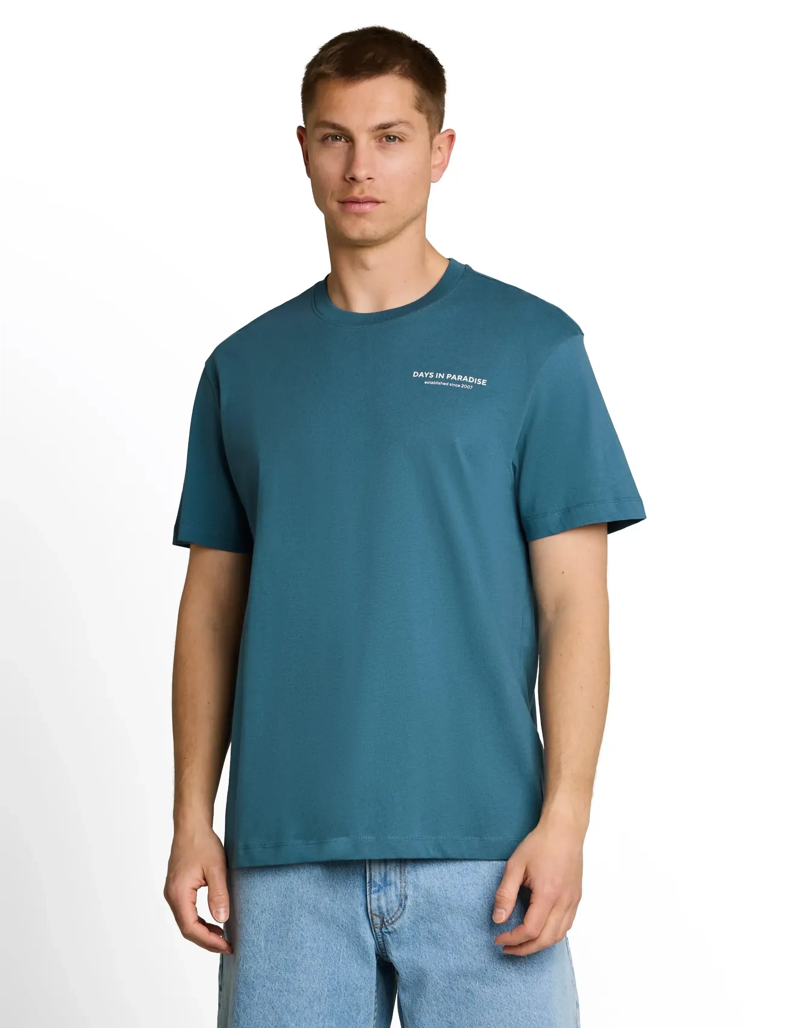 Tom Tailor - relaxed photo print t-shirt - kortærmede t-shirts - classic dust blue - 3
