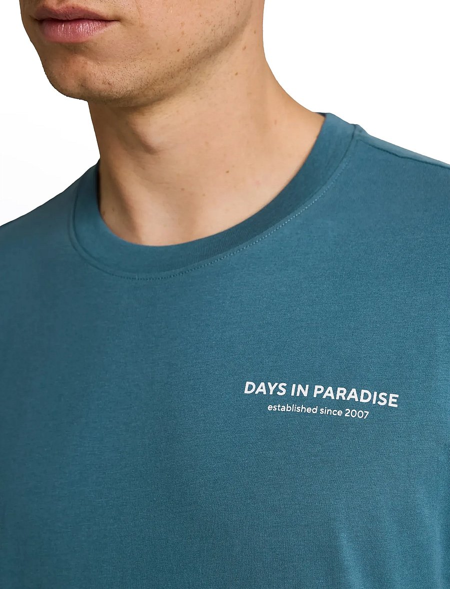 Tom Tailor - relaxed photo print t-shirt - kortærmede t-shirts - classic dust blue - 4