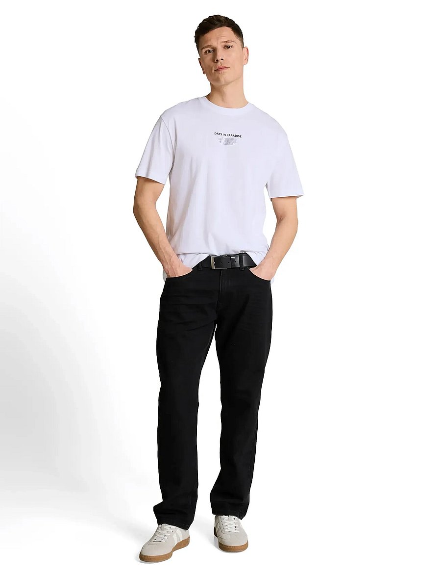 Tom Tailor - relaxed photo print t-shirt - kortærmede t-shirts - white - 0