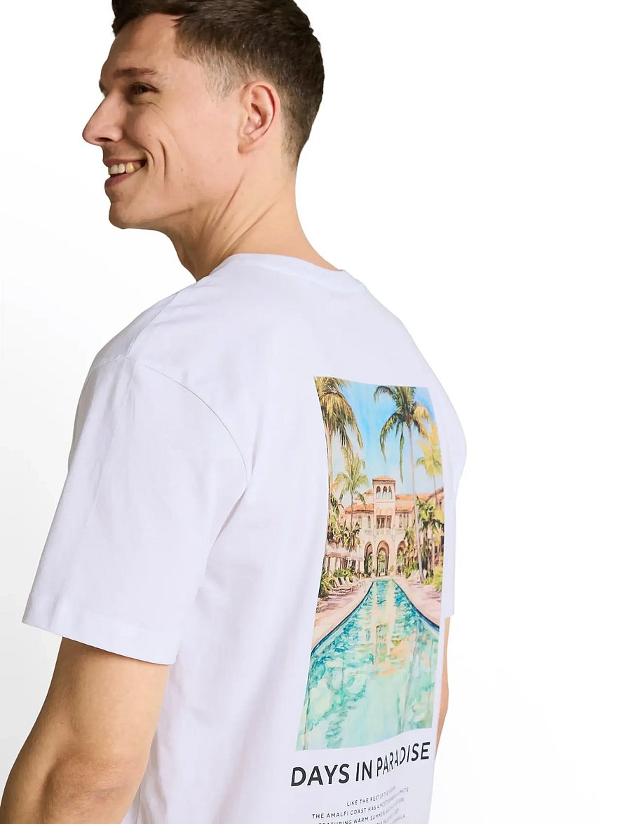 Tom Tailor - relaxed photo print t-shirt - kortærmede t-shirts - white - 3