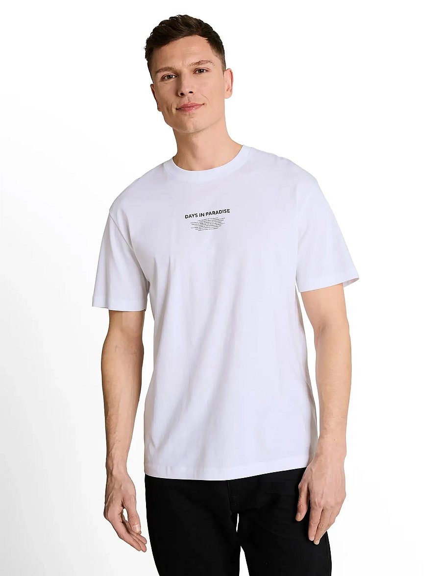 Tom Tailor - relaxed photo print t-shirt - kortærmede t-shirts - white - 4