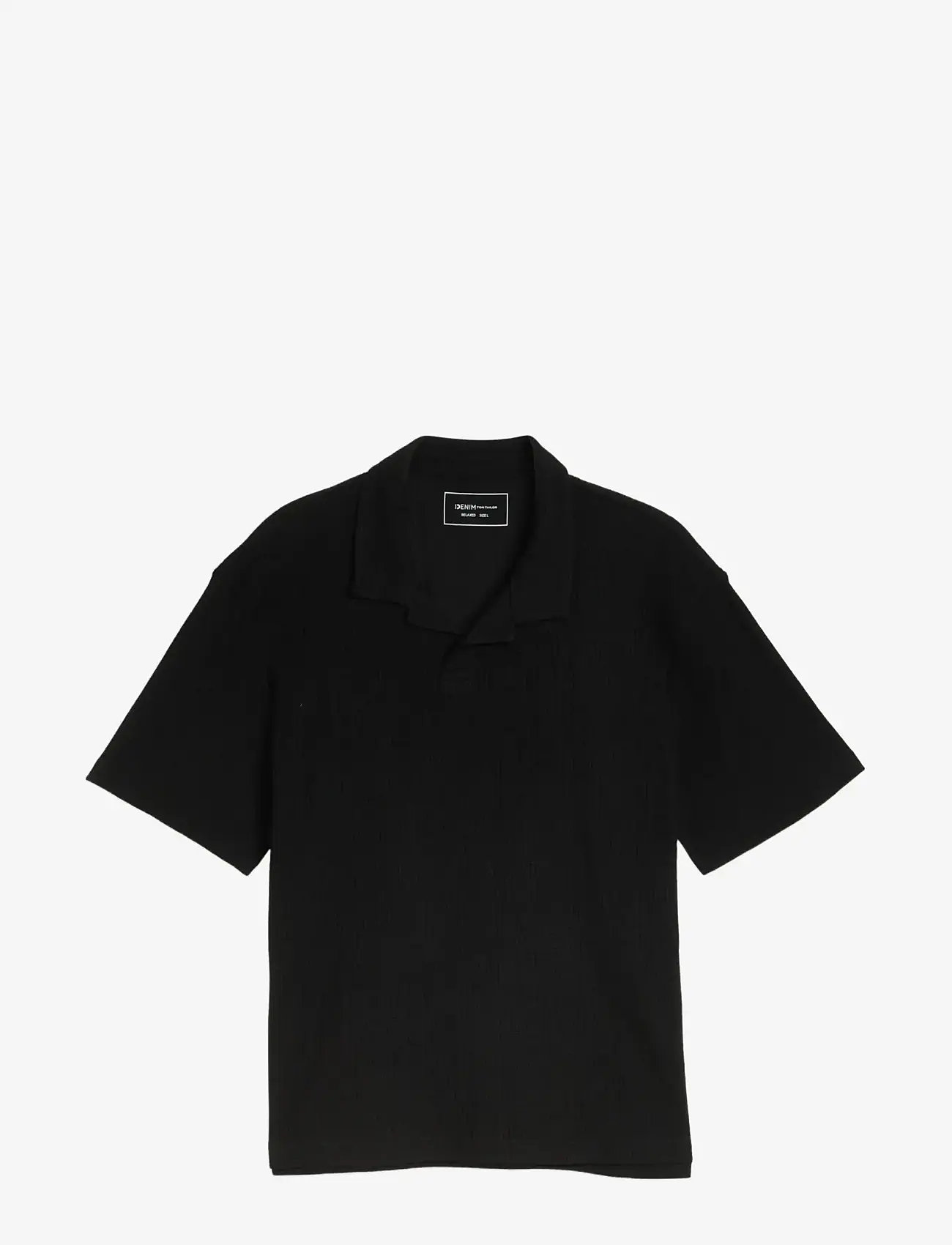 Tom Tailor - relaxed  structure resort collar po - stickade pikéer - black - 1