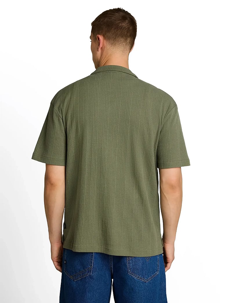 Tom Tailor - relaxed structure resort collar po - kootud polosärgid - oak leaf green - 2