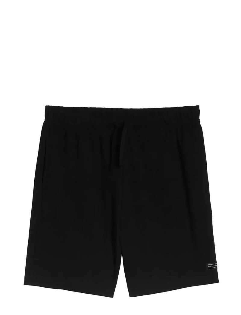 Tom Tailor - relaxed structured sweat shorts - sweatshorts - black - 1