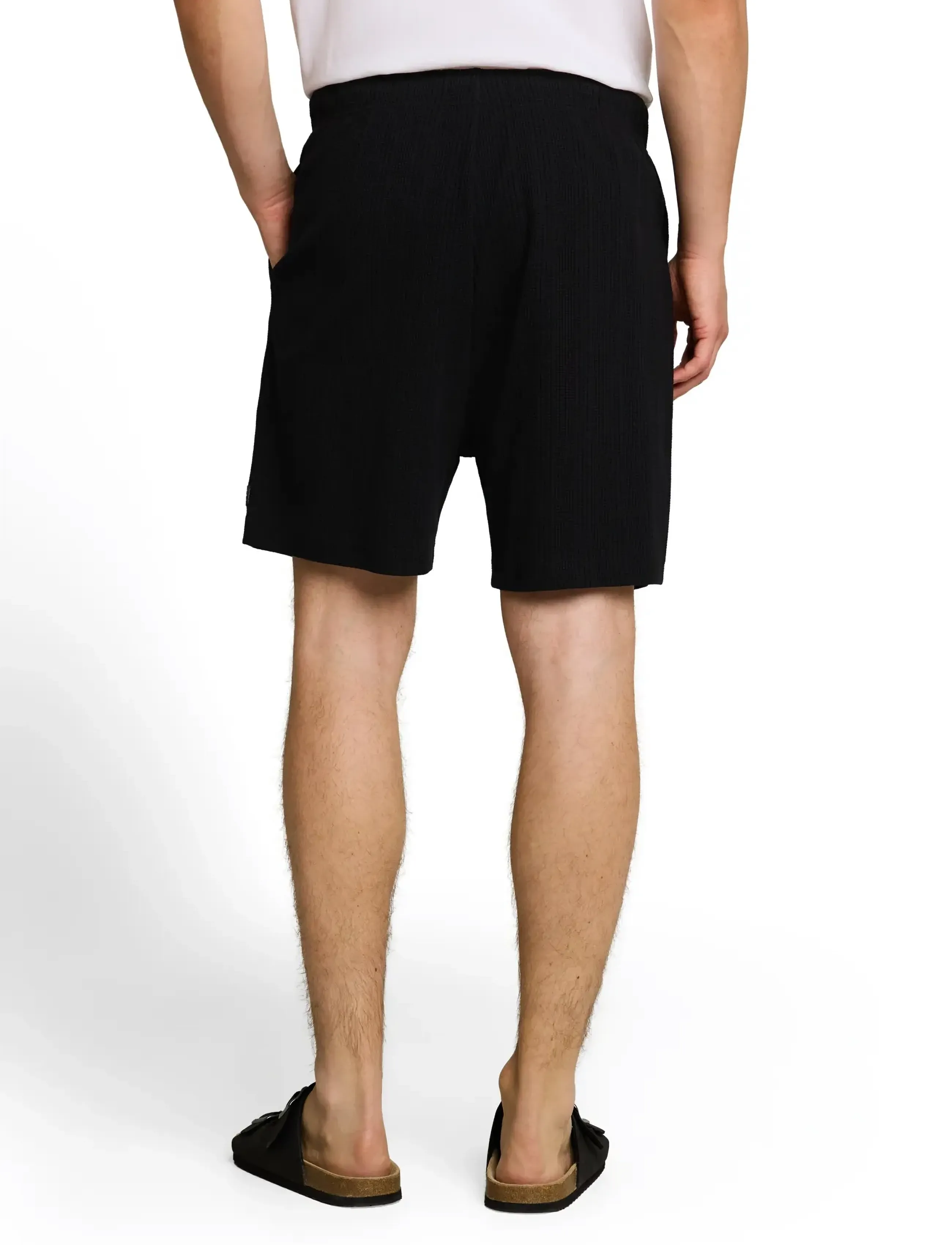 Tom Tailor - relaxed structured sweat shorts - sweatshorts - black - 2