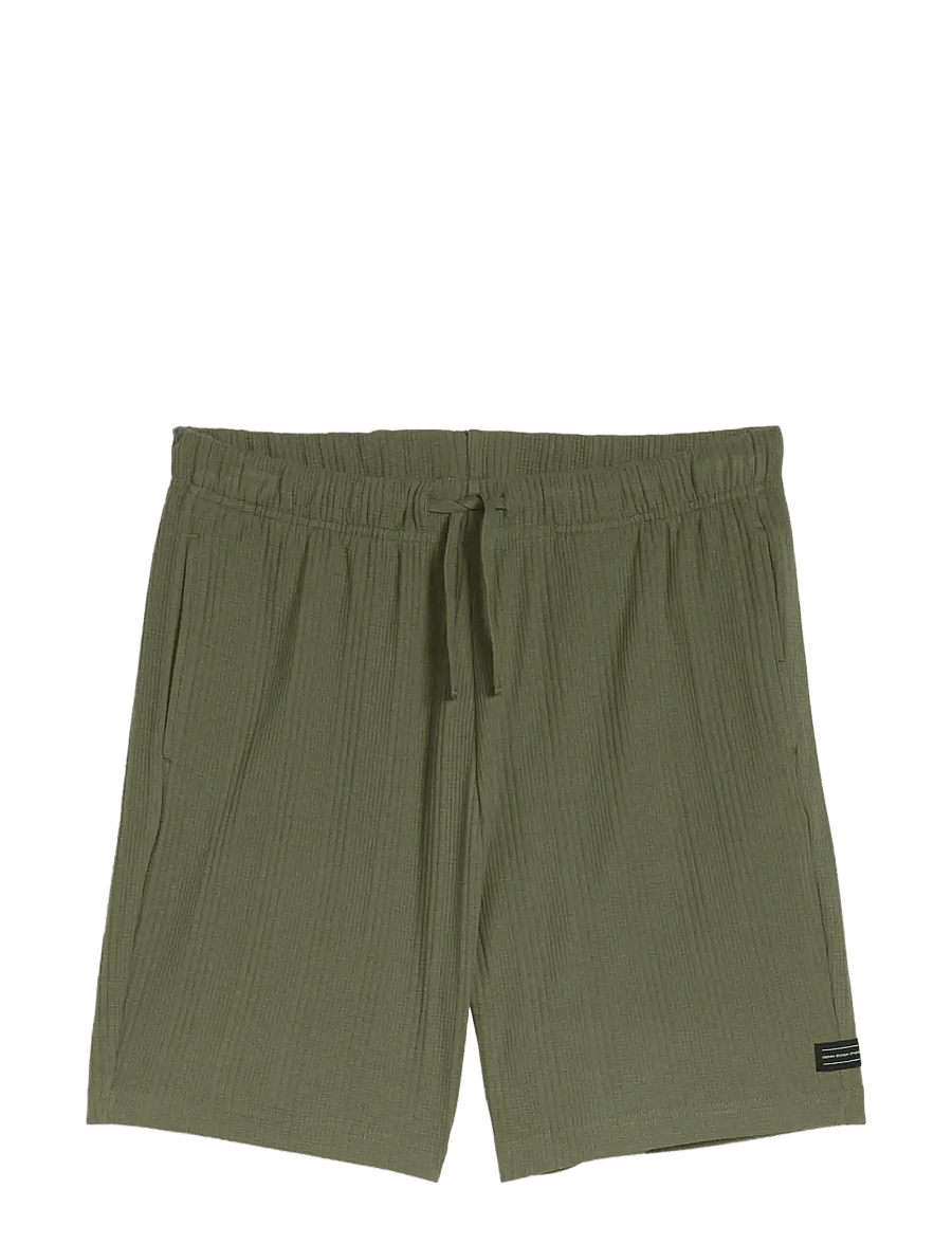 Tom Tailor - relaxed structured sweat shorts - sweatshorts - oak leaf green - 1