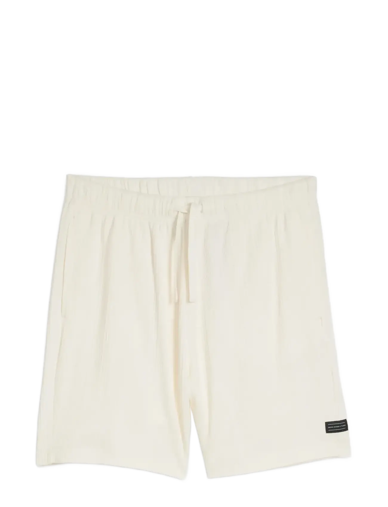 Tom Tailor relaxed structured sweat shorts - Shorts - WOOL WHITE / cream