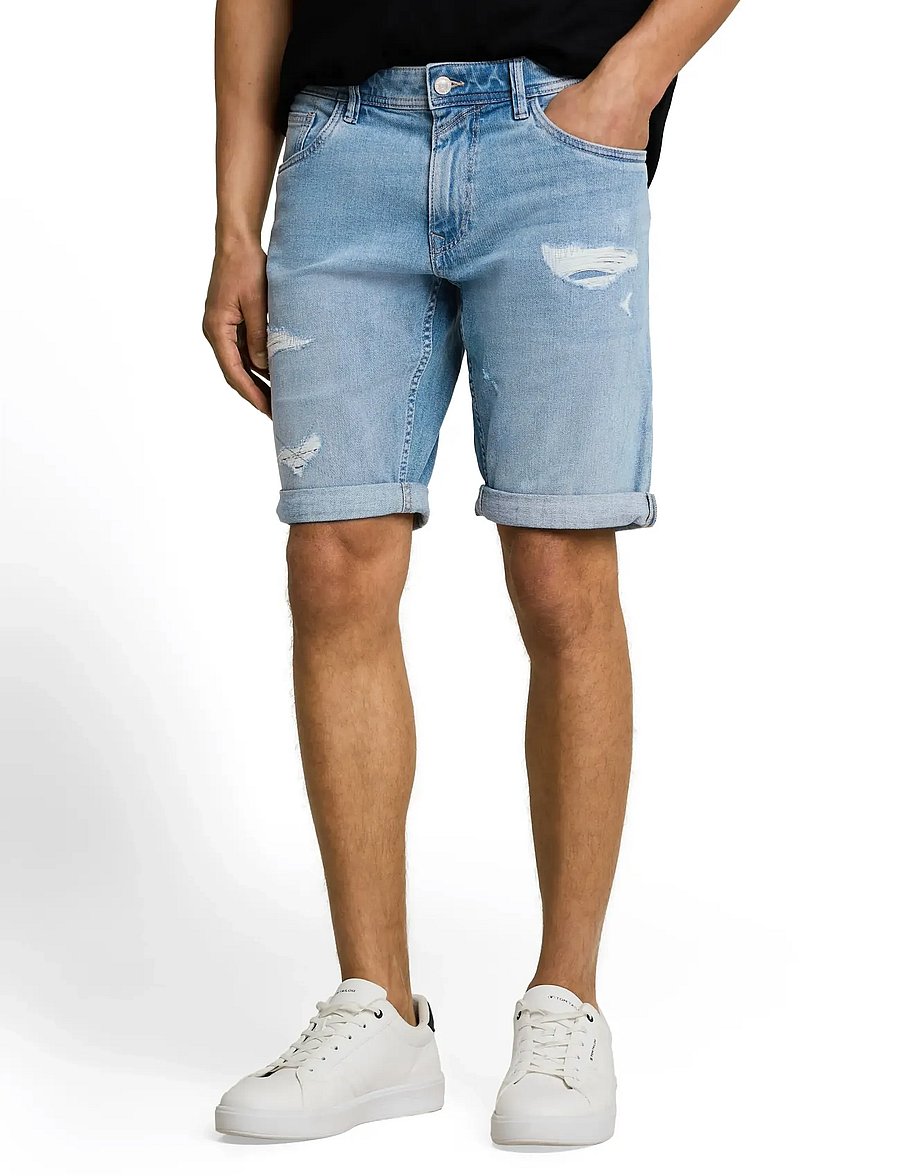 Tom Tailor - TTPIERS SLIM SHORTS - jeans shorts - light stone bright blue denim - 3