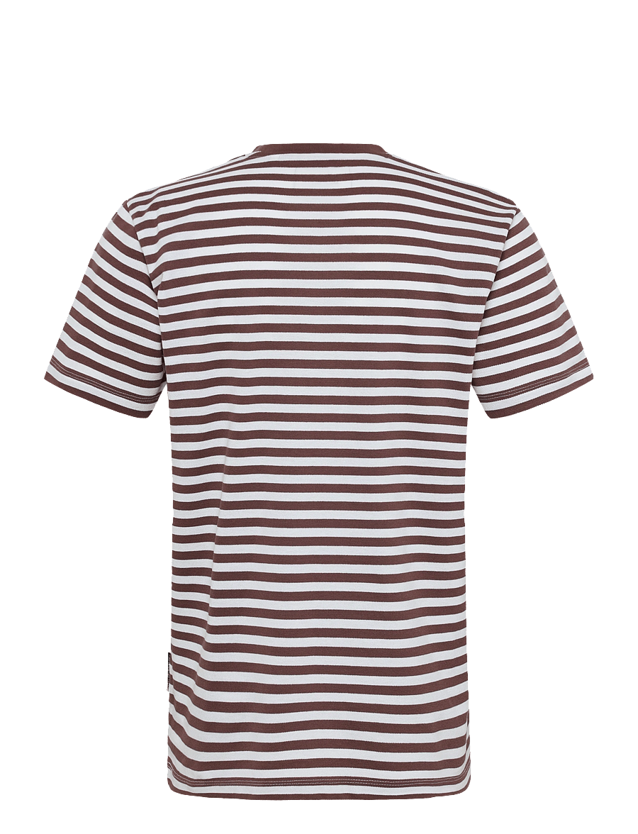 Tom Tailor - striped piqué t-shirt - kurzärmelige t-shirts - rose taupe white stripe - 2