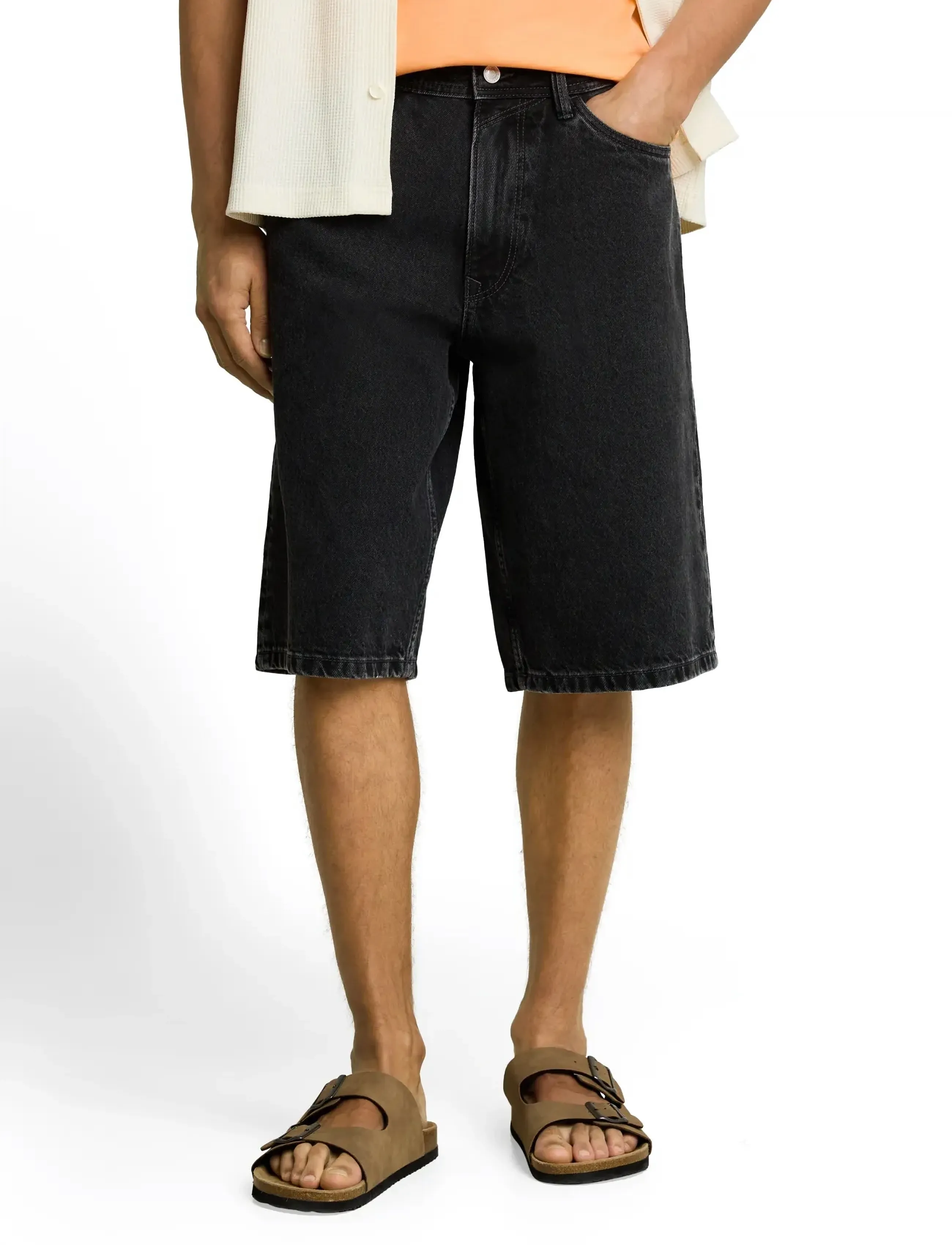Tom Tailor - TTWAYLEN RELAXED JORTS - jorts - clean dark stone black denim - 3