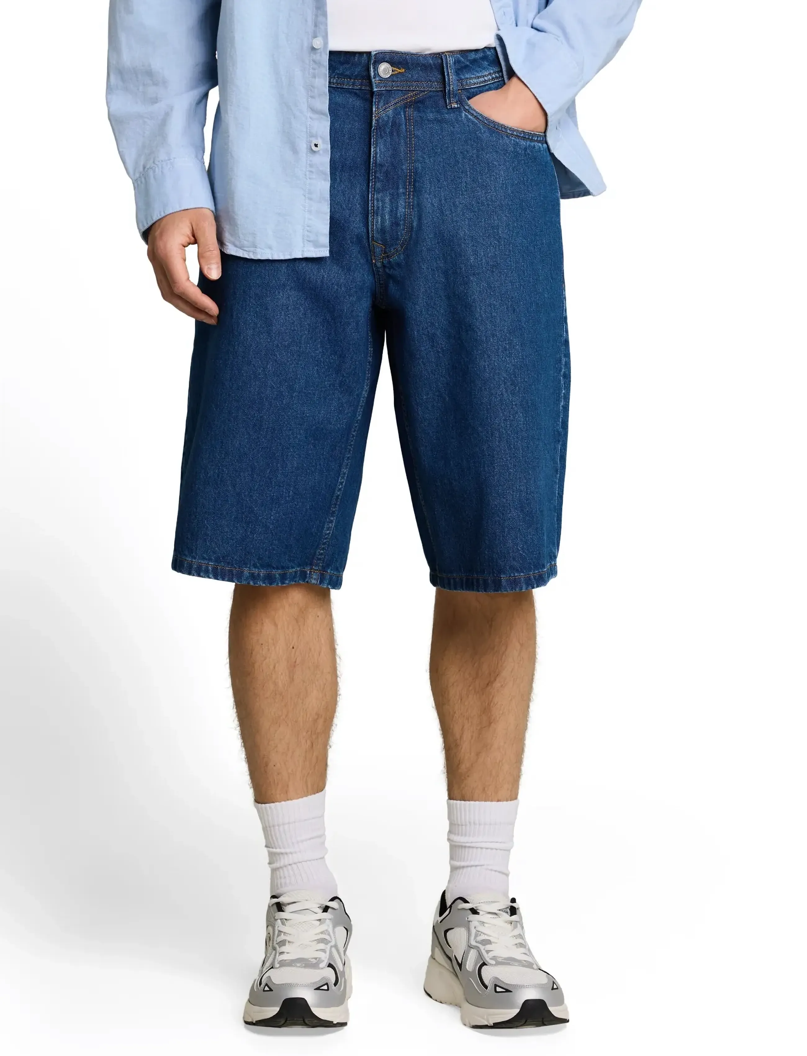 Tom Tailor - TTWAYLEN RELAXED JORTS - jorts - clean dark stone blue denim - 3