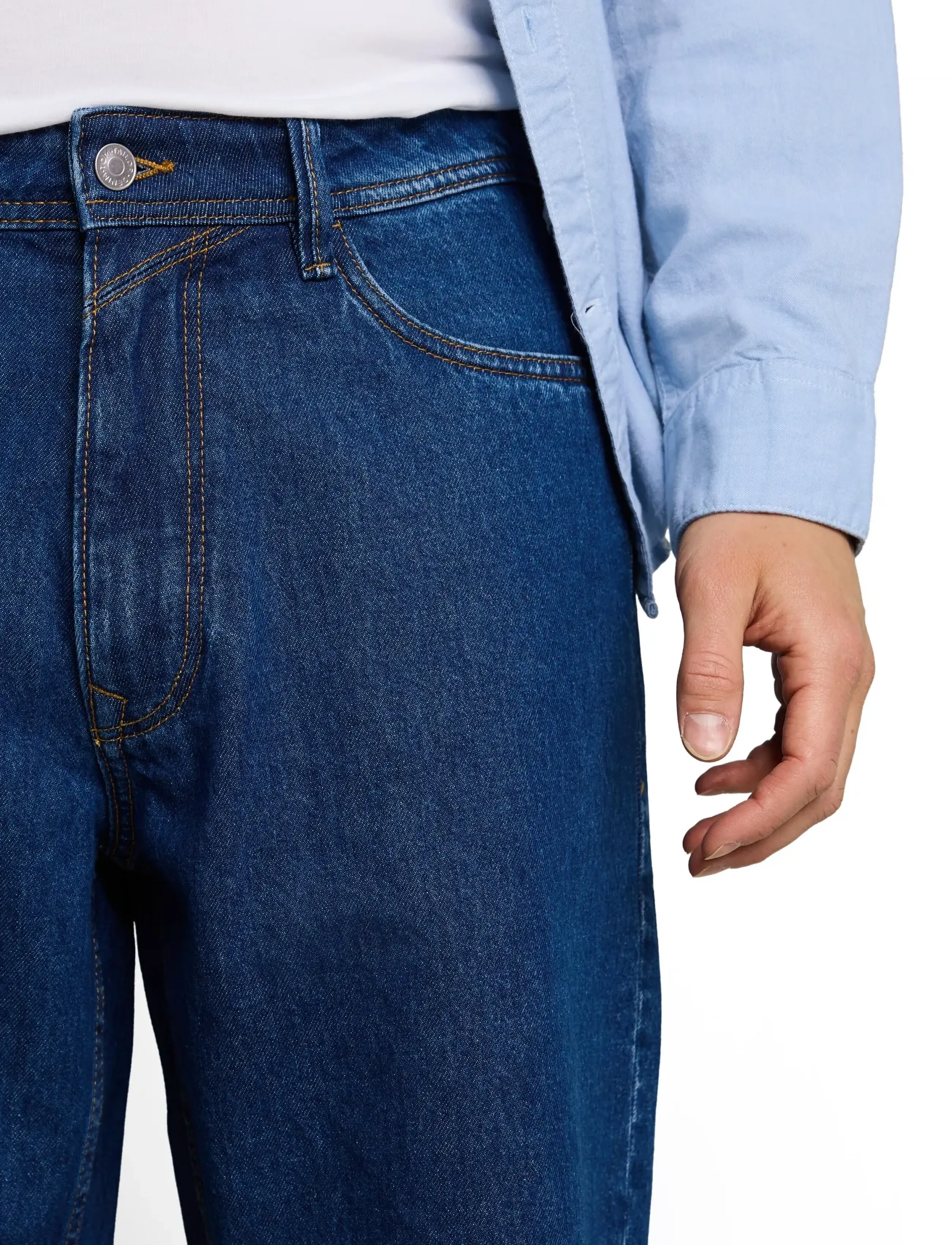Tom Tailor - TTWAYLEN RELAXED JORTS - jorts - clean dark stone blue denim - 4