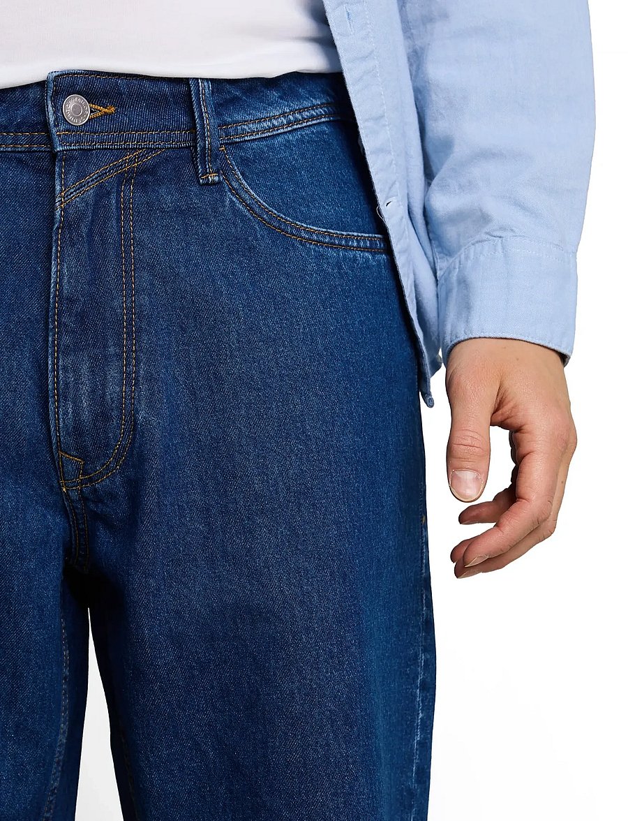 Tom Tailor - TTWAYLEN RELAXED JORTS - jorts - clean dark stone blue denim - 4