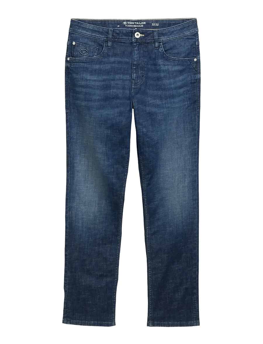 Tom Tailor - TTJOSH REGULAR - normale jeans - used dark stone blue denim - 1