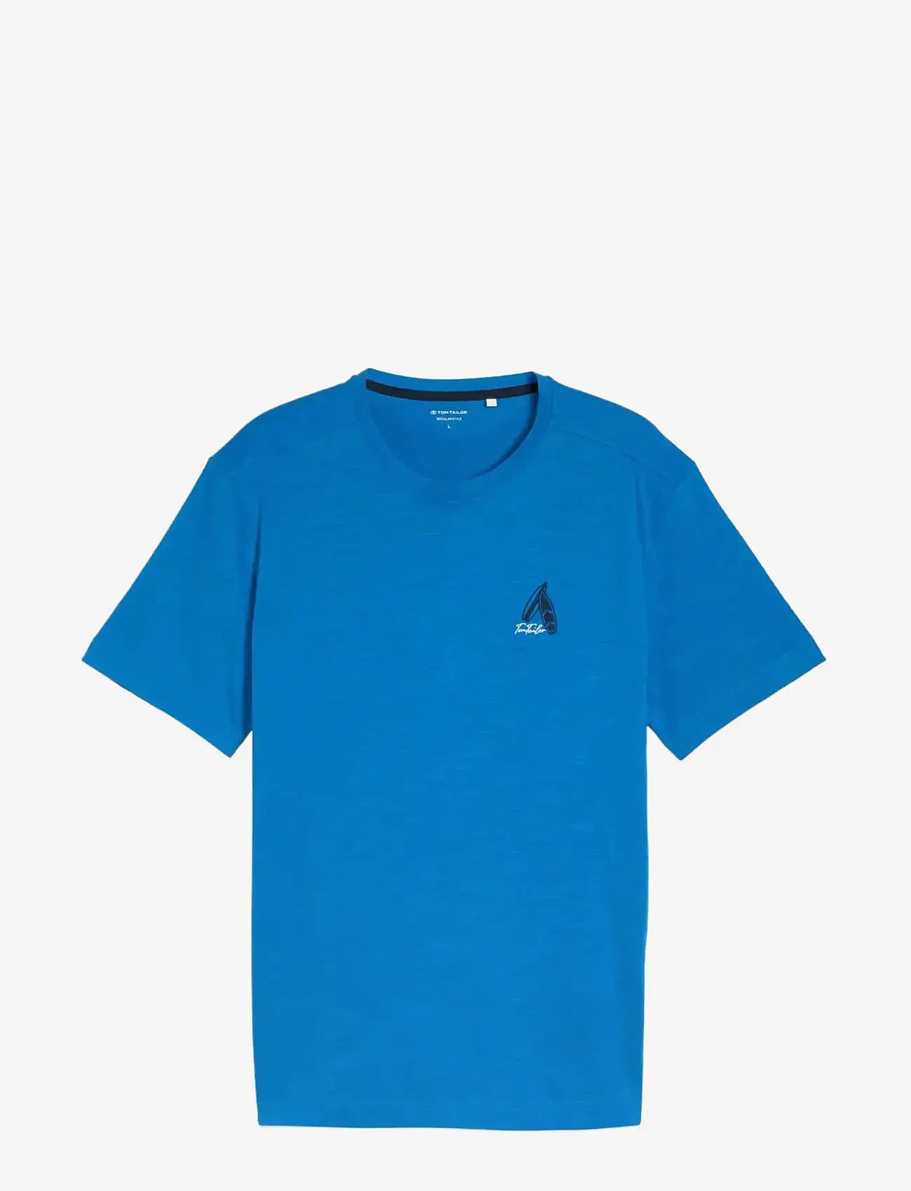 Tom Tailor - embroidered t-shirt - kortærmede t-shirts - surf blue - 1
