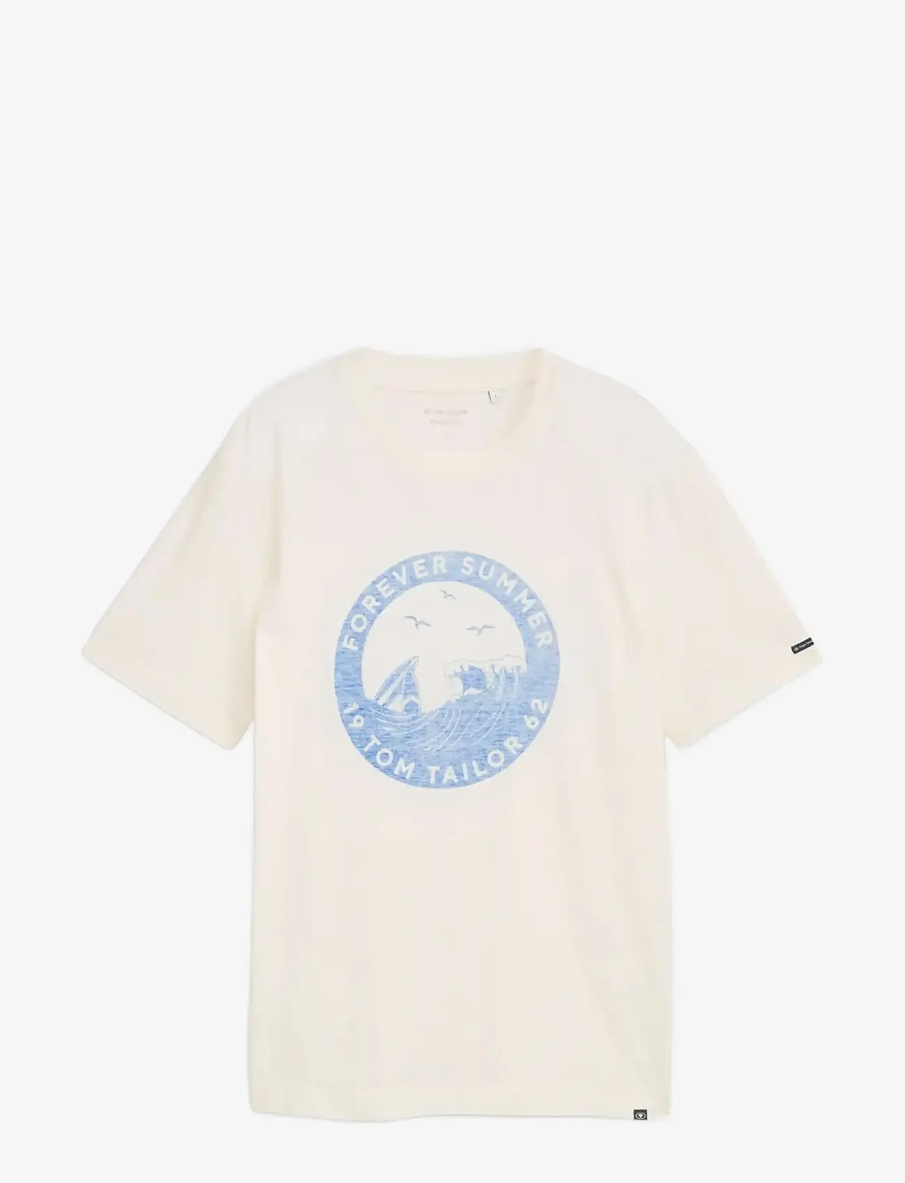 Tom Tailor - printed t-shirt - kurzärmelig - gardenia white - 1