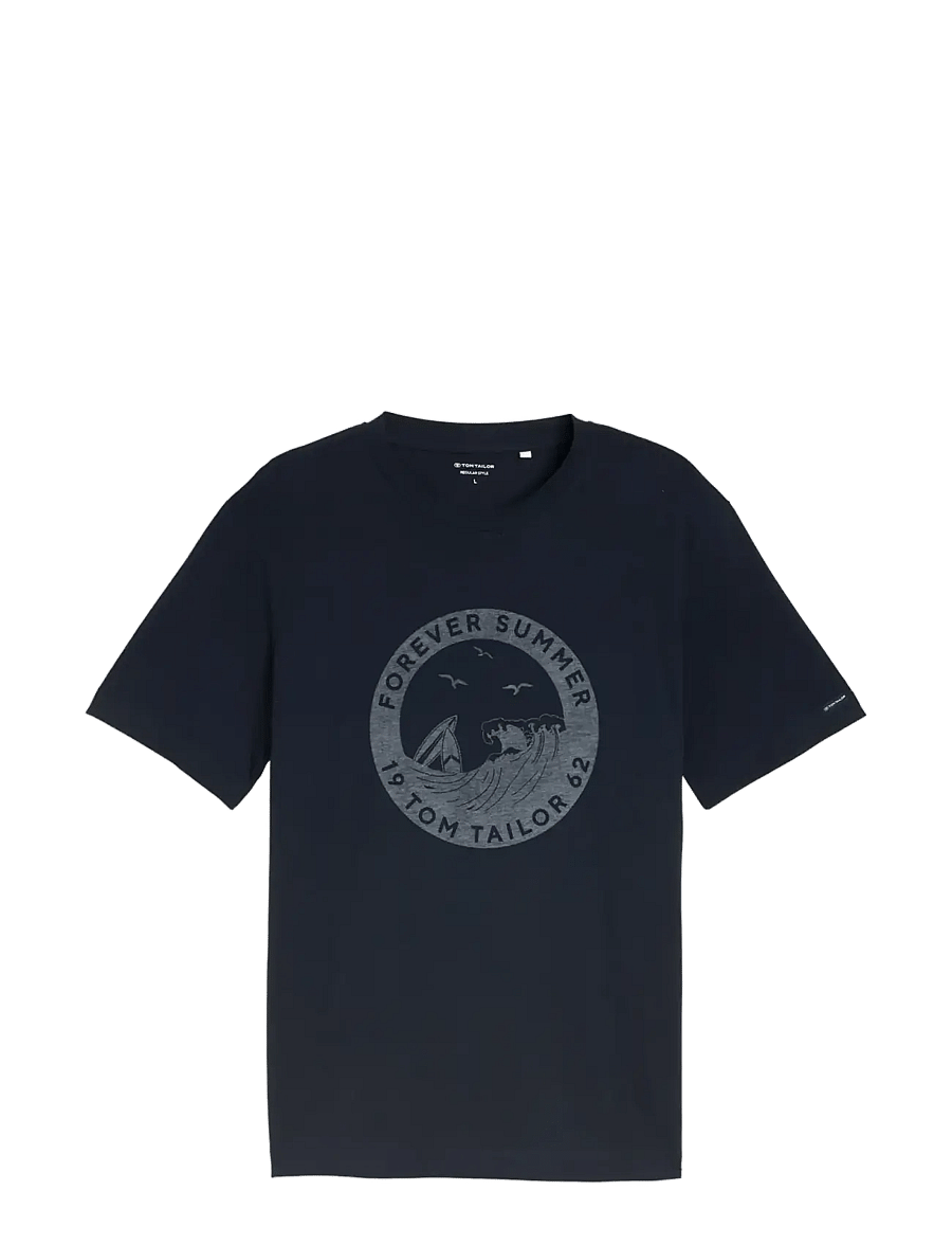 Tom Tailor - printed t-shirt - lühikeste varrukatega t-särgid - sky captain blue - 1