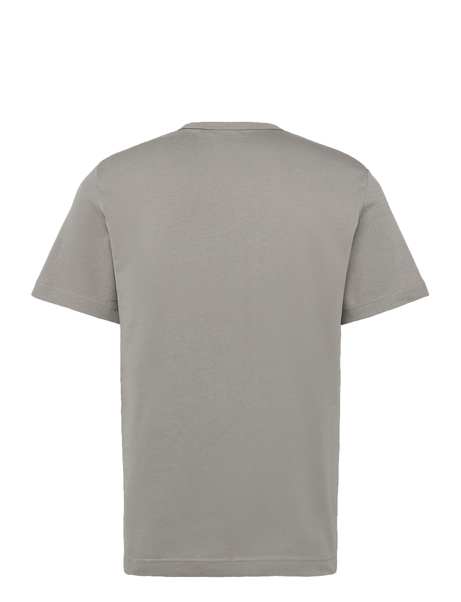 Tom Tailor - structured cutline t-shirt - lühikeste varrukatega t-särgid - driftwood taupe - 2