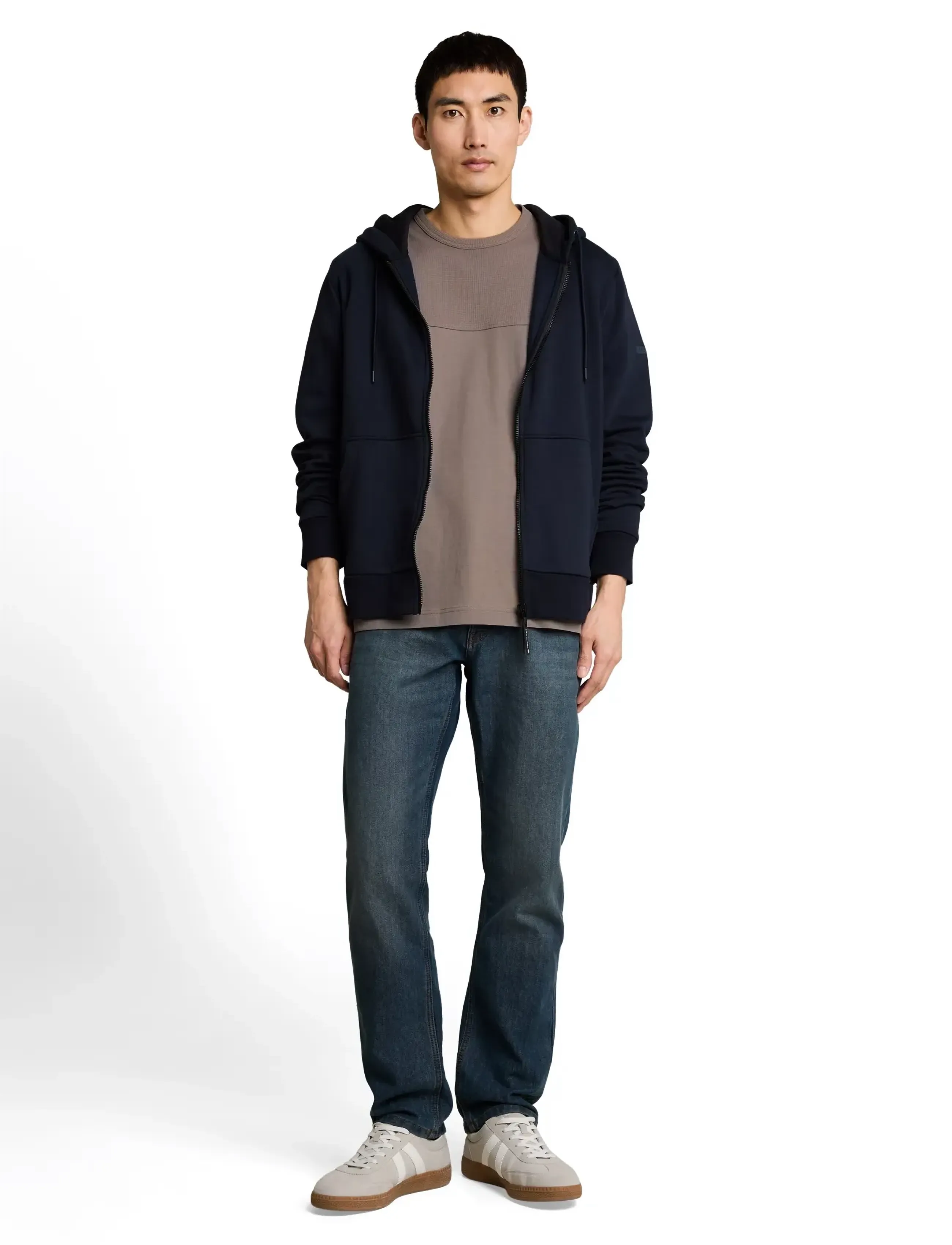 Tom Tailor structured cutline t-shirt - T-särgid - DRIFTWOOD TAUPE / grey