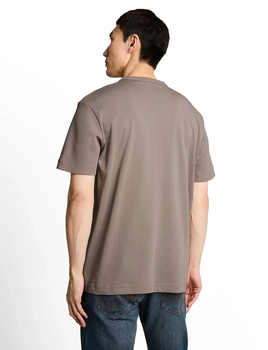 Tom Tailor - structured cutline t-shirt - lühikeste varrukatega t-särgid - driftwood taupe - 3