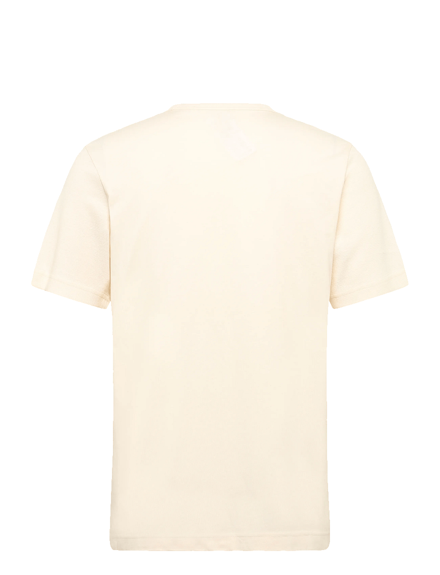 Tom Tailor - structured cutline t-shirt - lühikeste varrukatega t-särgid - gardenia white - 2