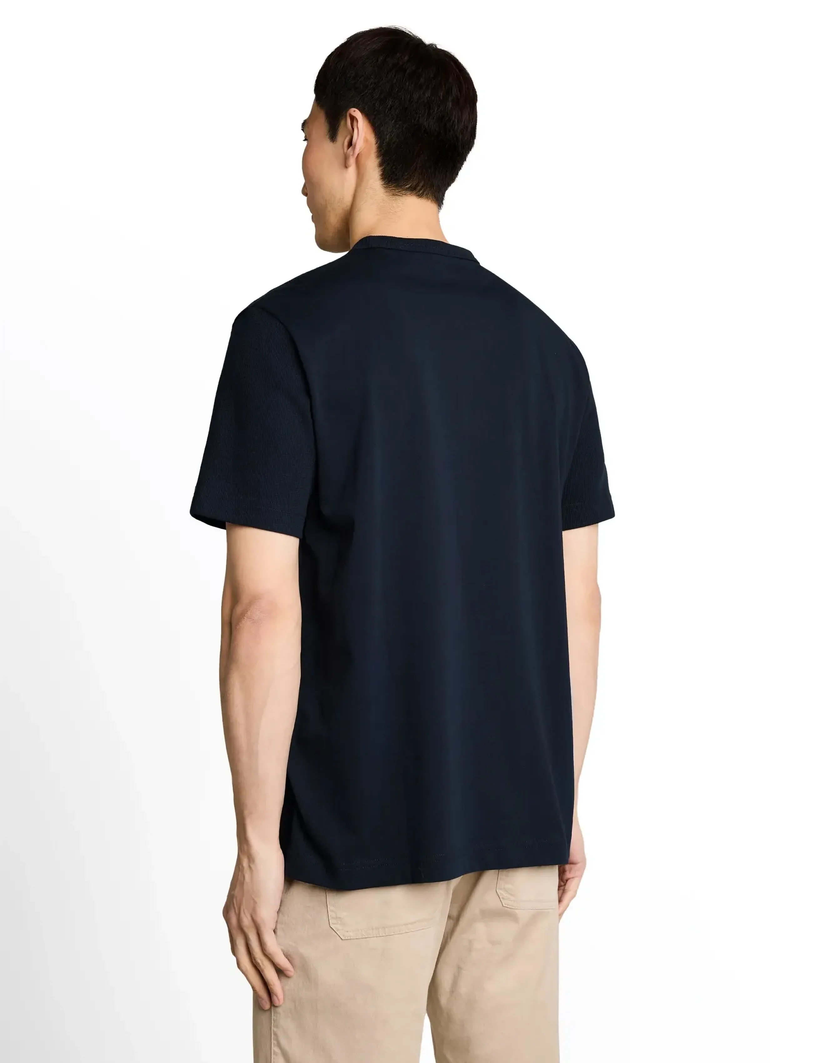 Tom Tailor - structured cutline t-shirt - lühikeste varrukatega t-särgid - sky captain blue - 3