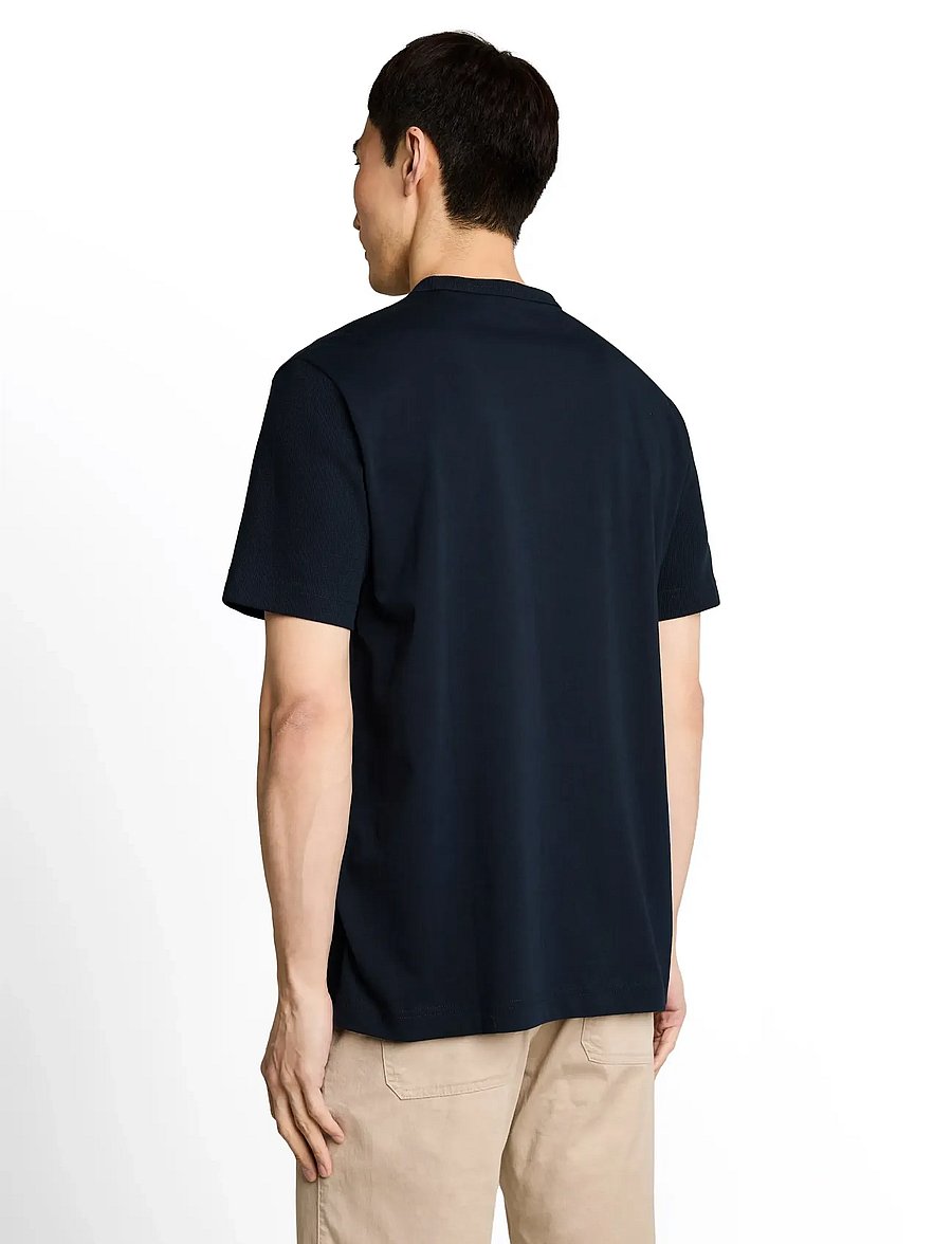 Tom Tailor - structured cutline t-shirt - lühikeste varrukatega t-särgid - sky captain blue - 3