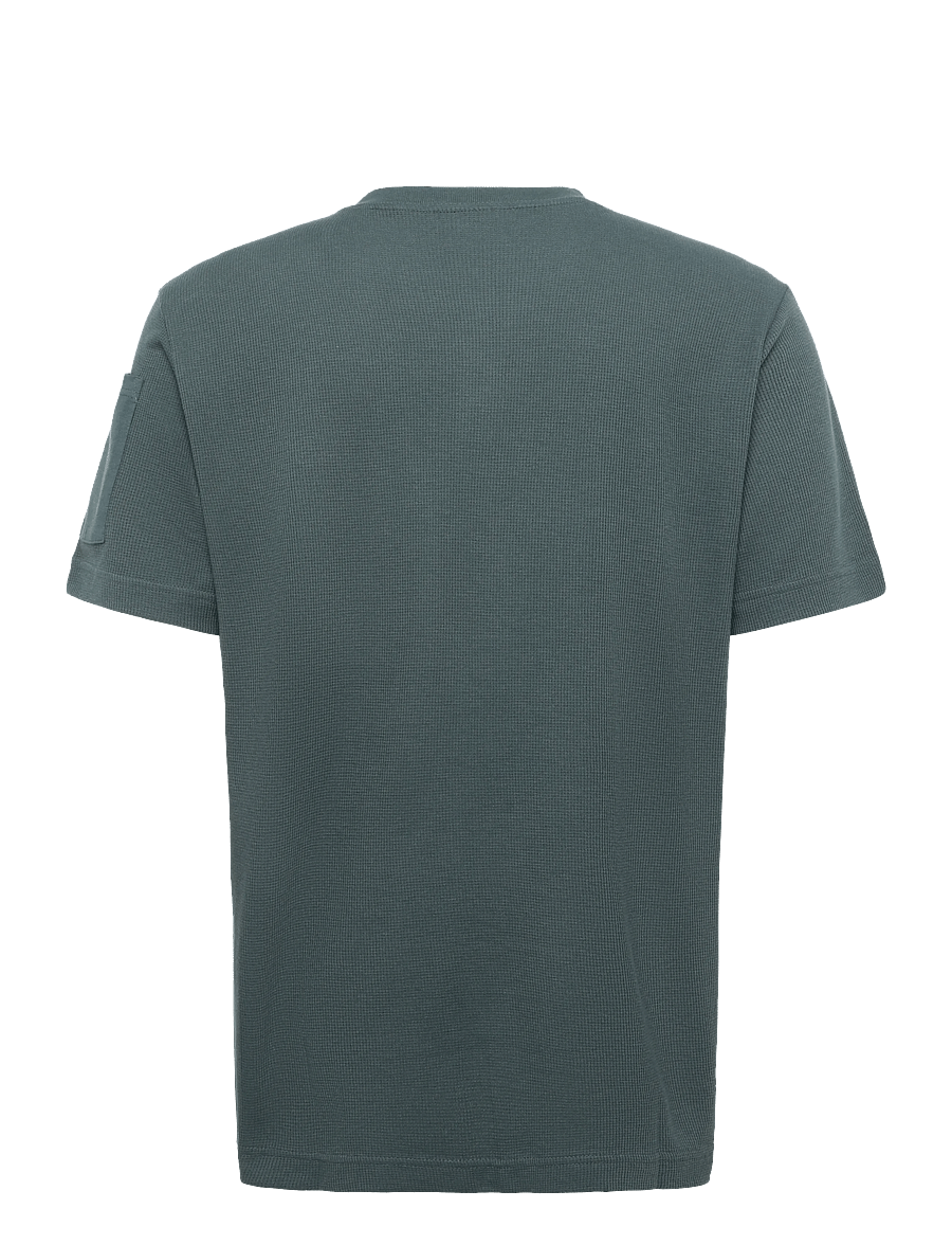 Tom Tailor - structured serafino t-shirt - lühikeste varrukatega t-särgid - darkest olive - 2