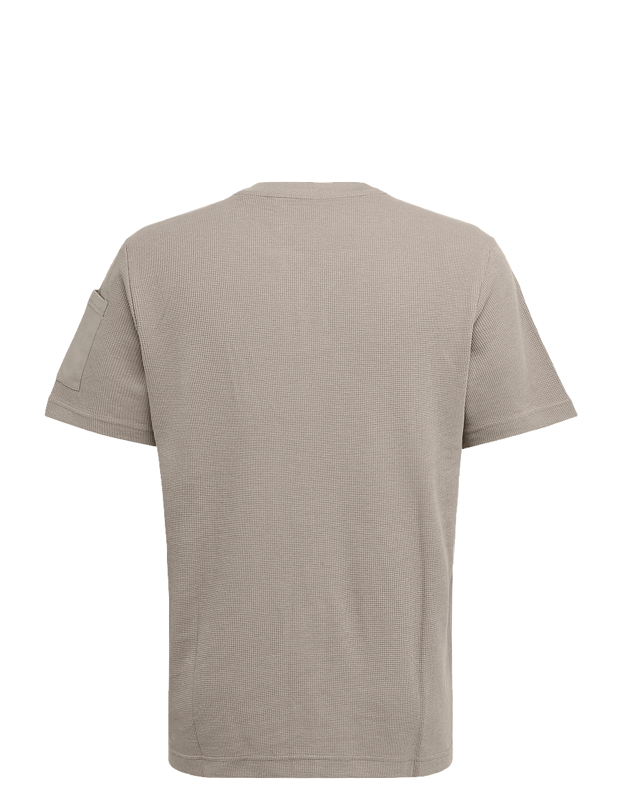 Tom Tailor - structured serafino t-shirt - kurzärmelige t-shirts - driftwood taupe - 2
